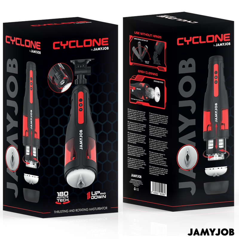 JAMYJOB - MASTURBATEUR AUTOMATIQUE VAGINAL CYCLONE 10 MODES DE ROTATION ET DE POUSSÉE