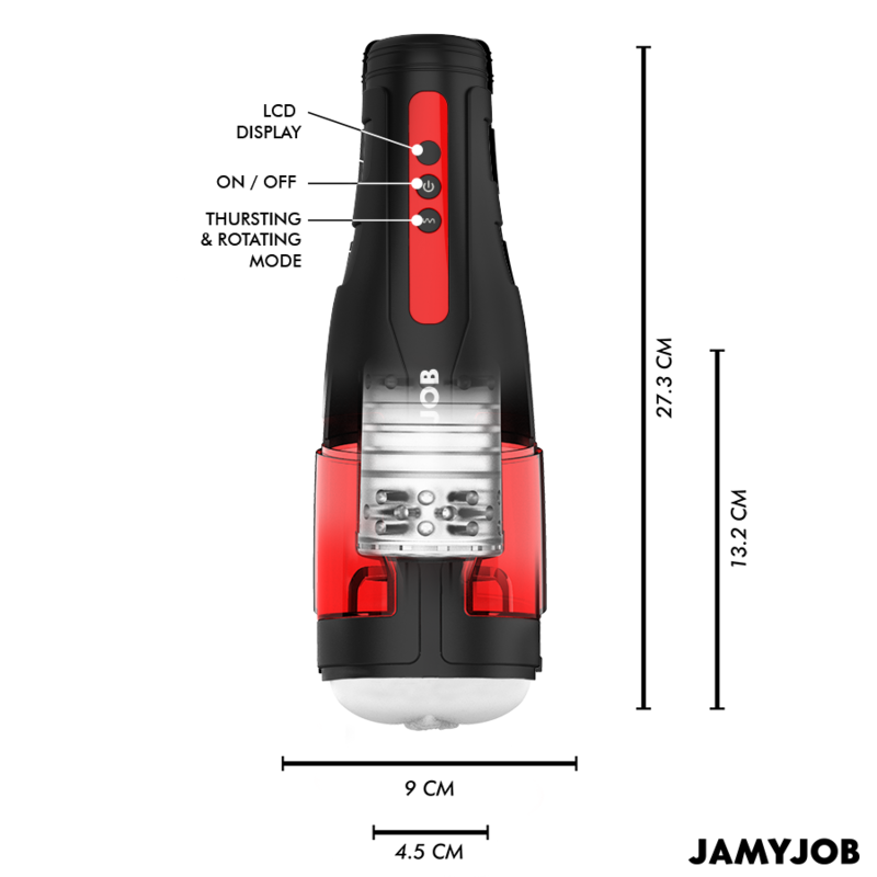 JAMYJOB - MASTURBATEUR AUTOMATIQUE VAGINAL CYCLONE 10 MODES DE ROTATION ET DE POUSSÉE