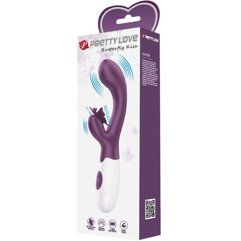 PRETTY LOVE - VIBROMASSEUR LAPIN ET STIMULATEUR POINT G PAPILLON VIOLET