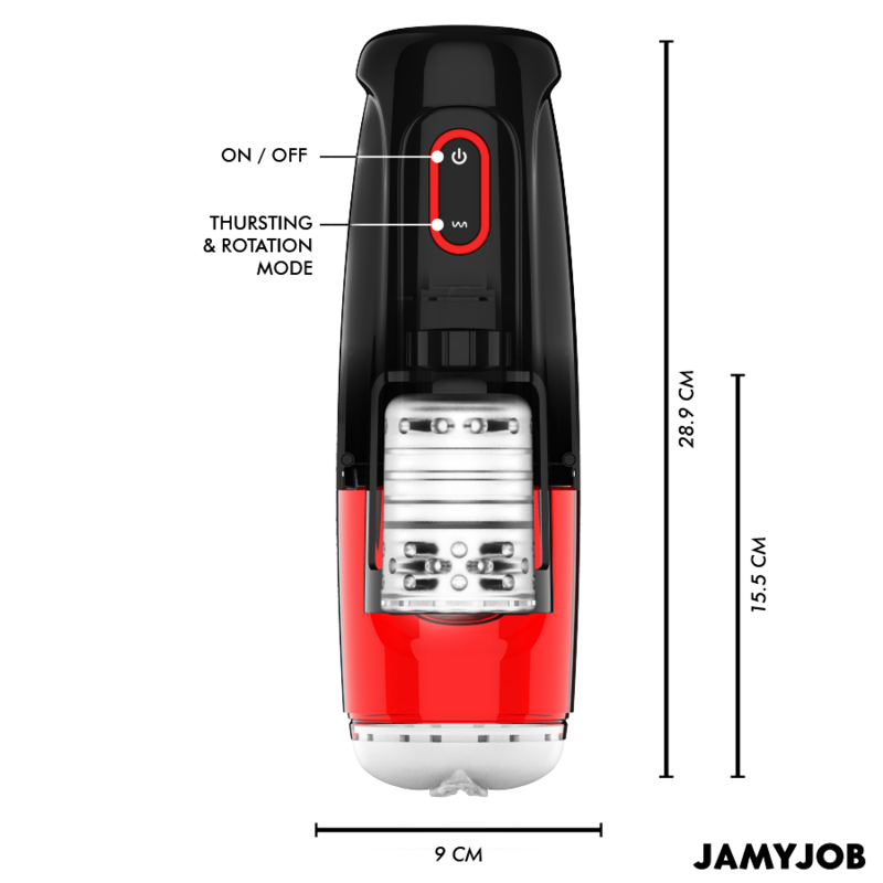 JAMYJOB - MASTURBATEUR VAGINAL AUTOMATIQUE STORM 10 MODES DE ROTATION ET DE POUSSÉE