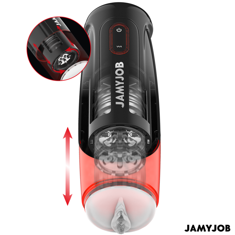 JAMYJOB - MASTURBATEUR VAGINAL AUTOMATIQUE STORM 10 MODES DE ROTATION ET DE POUSSÉE
