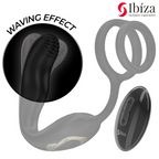 IBIZA - PLUG ANAL ROTATIF TÉLÉCOMMANDÉ AVEC VIBRATIONS PÉRINÉALES ET ANNEAUX D'AMÉLIORATION PÉNIENNE