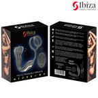 IBIZA - PLUG ANAL ROTATIF TÉLÉCOMMANDÉ AVEC VIBRATIONS PÉRINÉALES ET ANNEAUX D'AMÉLIORATION PÉNIENNE