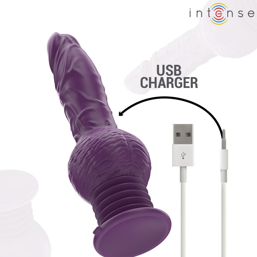 INTENSE - VIBREUR MULTIFONCTION TATUM AVEC VIBRATION HAUT ET BAS 24 CM VIOLET