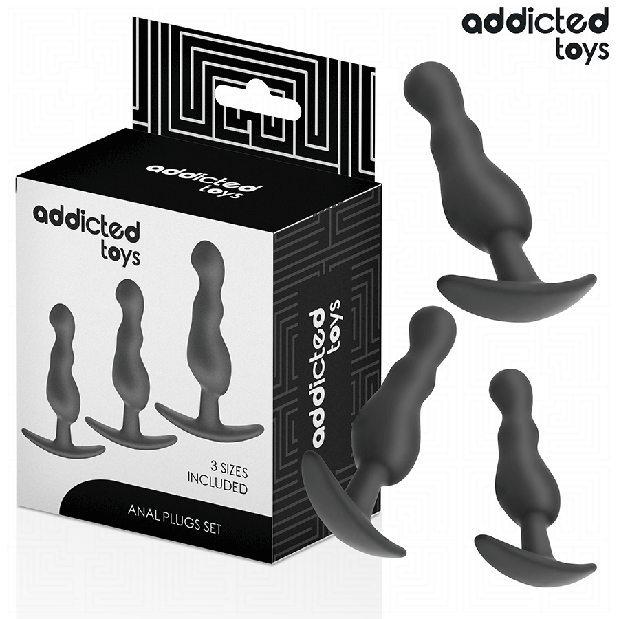 ADDICTED TOYS - LOT DE 3 PLUGS ANALS EN SILICONE MODÈLE 1