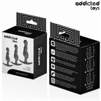 ADDICTED TOYS - LOT DE 3 PLUGS ANALS EN SILICONE MODÈLE 1