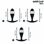 ADDICTED TOYS - LOT DE 3 PLUGS ANaux EN SILICONE MODÈLE 2