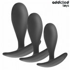 ADDICTED TOYS - LOT DE 3 PLUGS ANaux EN SILICONE MODÈLE 2