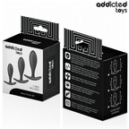 ADDICTED TOYS - LOT DE 3 PLUGS ANaux EN SILICONE MODÈLE 2