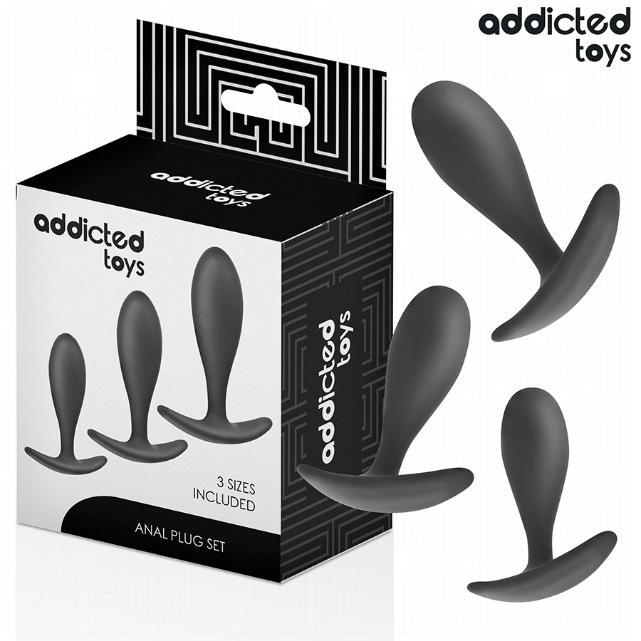 ADDICTED TOYS - LOT DE 3 PLUGS ANaux EN SILICONE MODÈLE 2