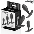 ADDICTED TOYS - LOT DE 3 PLUGS ANaux EN SILICONE MODÈLE 2