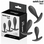 ADDICTED TOYS - LOT DE 3 PLUGS ANaux EN SILICONE MODÈLE 2