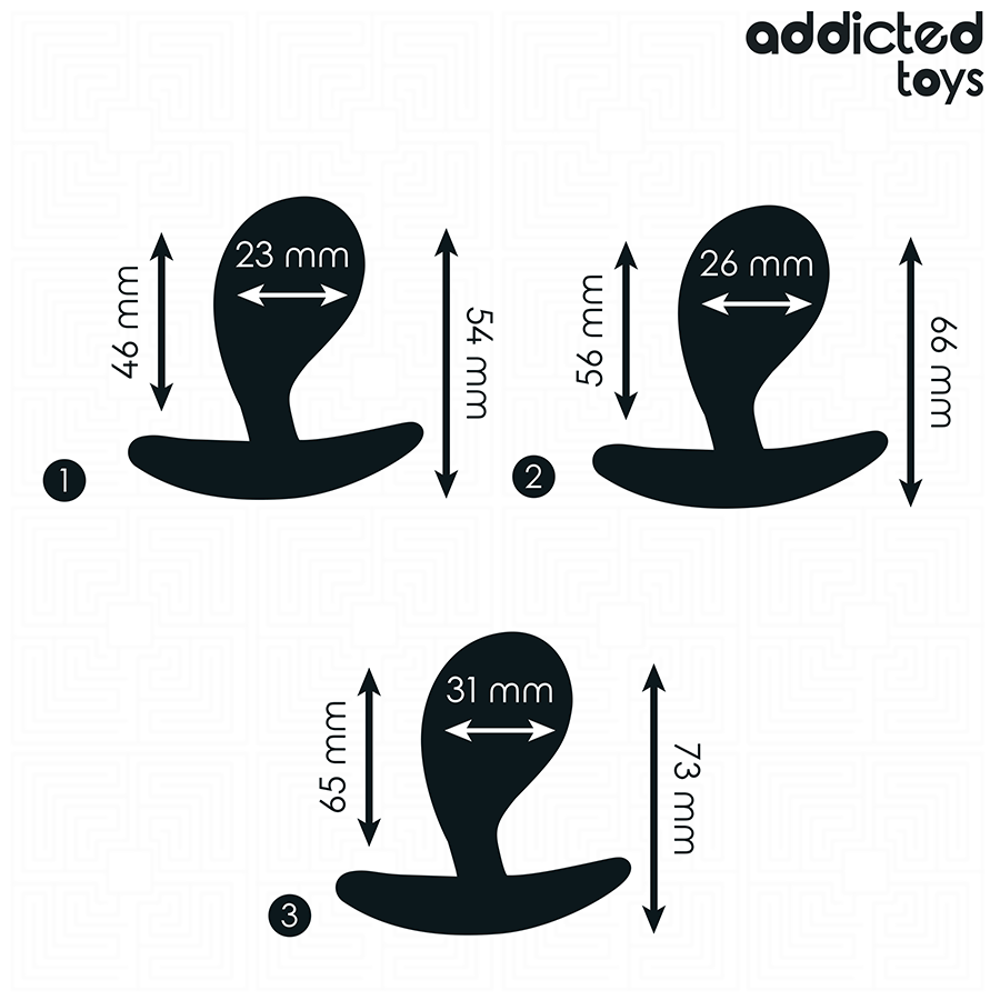 ADDICTED TOYS - LOT DE 3 PLUGS ANALS EN SILICONE MODÈLE 3