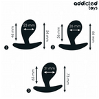 ADDICTED TOYS - LOT DE 3 PLUGS ANALS EN SILICONE MODÈLE 3