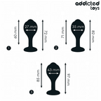ADDICTED TOYS - LOT DE 3 PLUGS ANALS EN SILICONE AVEC BIJOUX