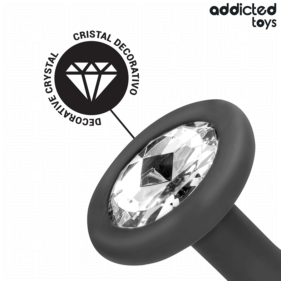 ADDICTED TOYS - LOT DE 3 PLUGS ANALS EN SILICONE AVEC BIJOUX