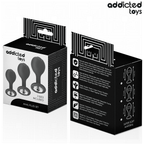ADDICTED TOYS - LOT DE 3 PLUGS ANALS EN SILICONE AVEC BIJOUX