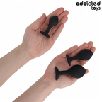 ADDICTED TOYS - LOT DE 3 PLUGS ANALS EN SILICONE AVEC BIJOUX