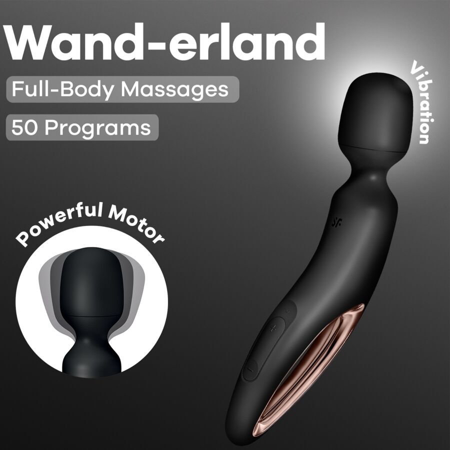 SATISFYER - BAGUETTE VIBRANTE DE MASSAGE ERLAND NOIR