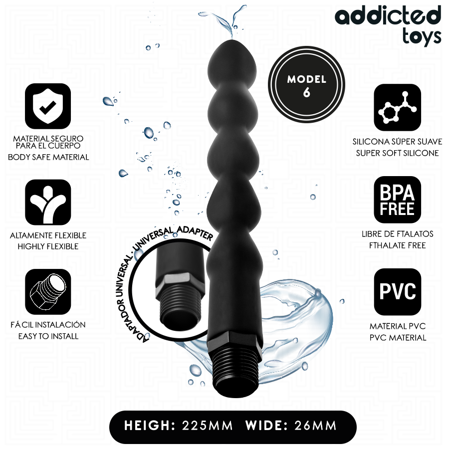 ADDICTED TOYS - NETTOYANT ANAL AVEC ADAPTATEUR UNIVERSEL MODÈLE 6