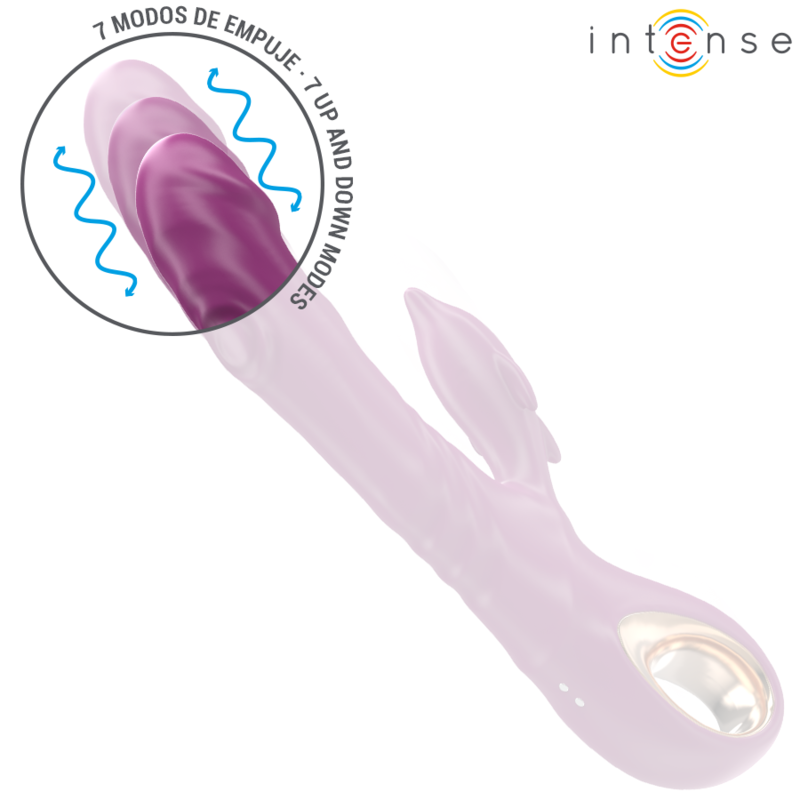 INTENSE - VIBREUR MULTIFONCTION HALLE AVEC LANGUETTE STIMULANTE DAUPHIN VIOLET