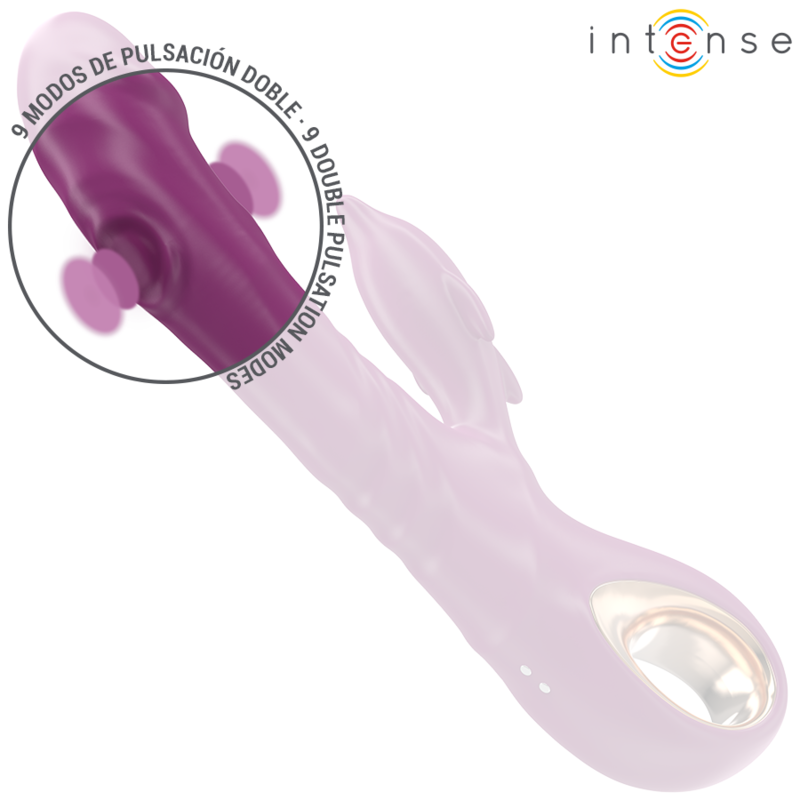 INTENSE - VIBREUR MULTIFONCTION HALLE AVEC LANGUETTE STIMULANTE DAUPHIN VIOLET