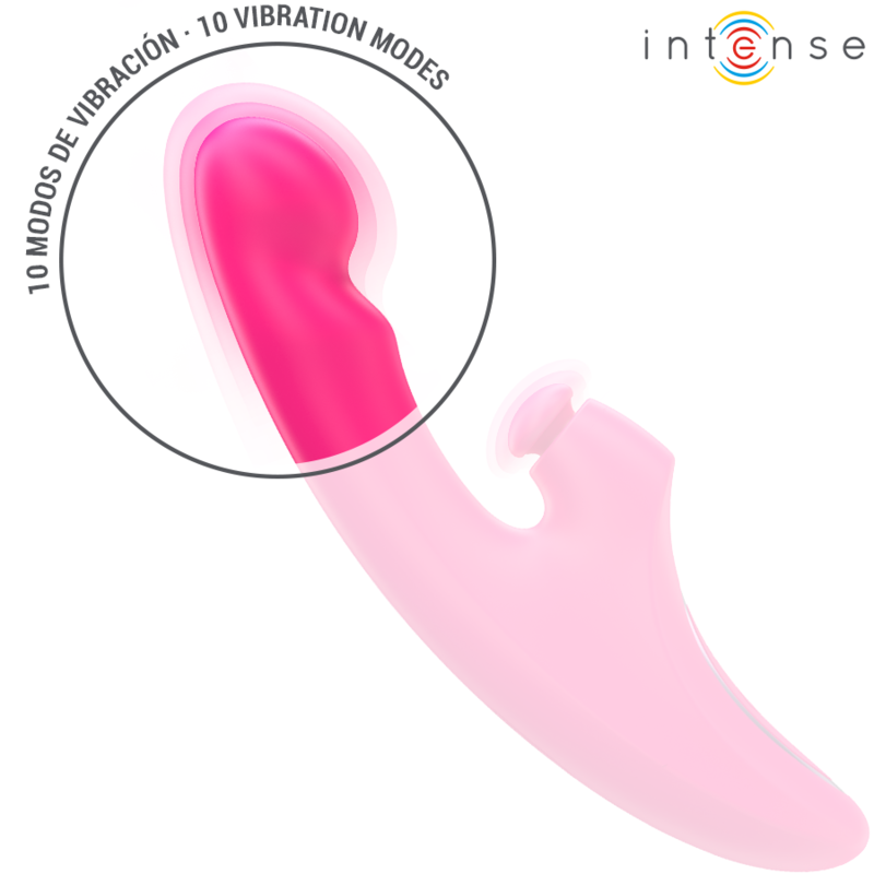 INTENSE - VIBRATEUR EMI MULTIFONCTION 13,5 CM 3 EN 1 10 VIBRATIONS ROSE
