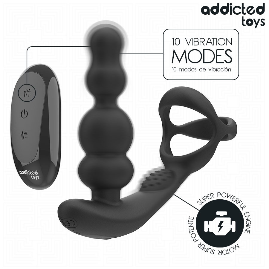 ADDICTED TOYS - MASSEUR DE PROSTATE ROTATIF TÉLÉCOMMANDÉ