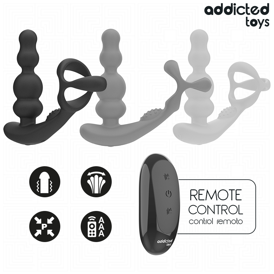 ADDICTED TOYS - MASSEUR DE PROSTATE ROTATIF TÉLÉCOMMANDÉ