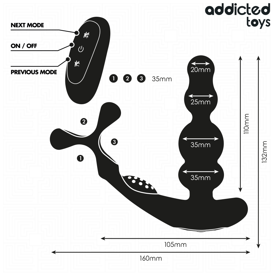ADDICTED TOYS - MASSEUR DE PROSTATE ROTATIF TÉLÉCOMMANDÉ