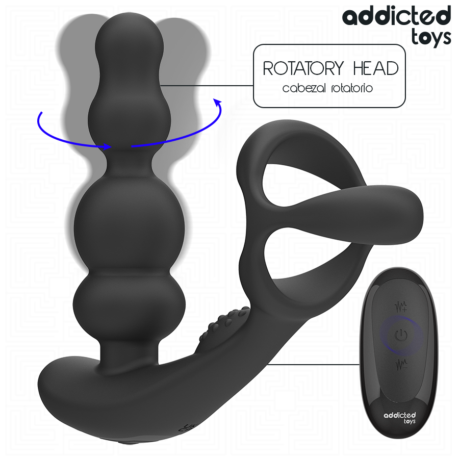 ADDICTED TOYS - MASSEUR DE PROSTATE ROTATIF TÉLÉCOMMANDÉ