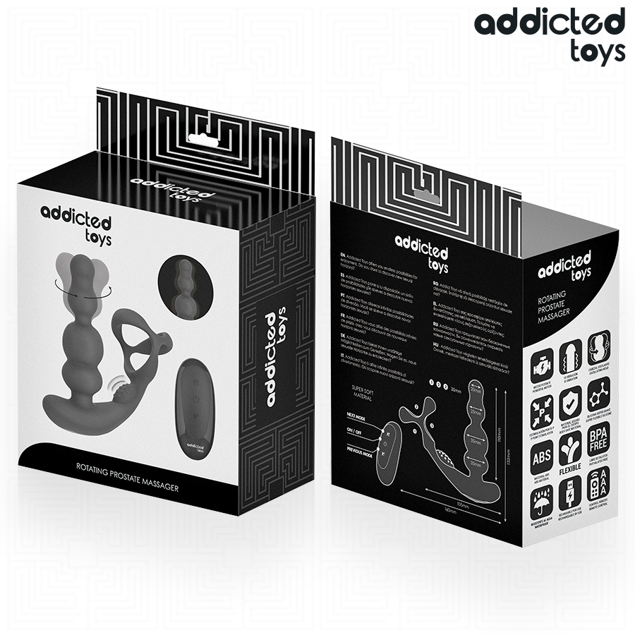 ADDICTED TOYS - MASSEUR DE PROSTATE ROTATIF TÉLÉCOMMANDÉ