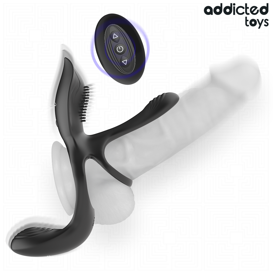 ADDICTED TOYS - ANNEAU DOUBLE PÉNIS AVEC STIMULATEUR CLITORIDIEN