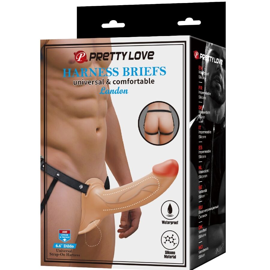 PRETTY LOVE - LANDON LIGHT-SKIN GODEMICHET VIBRANT SANGLE