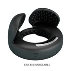 PRETTY LOVE - QUENTIN PENIS RING WITH TESTICULAR STIMULATOR