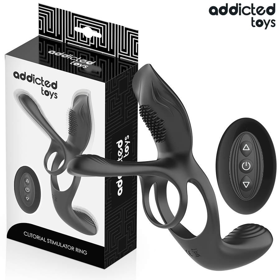 ADDICTED TOYS - ANNEAU DOUBLE PÉNIS AVEC STIMULATEUR CLITORIDIEN