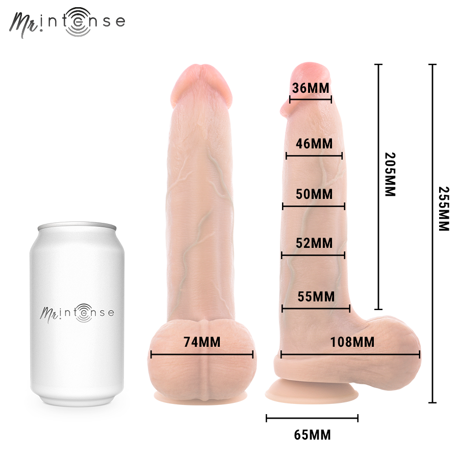 MR INTENSE - BRUCE XL GODEMICHET SILICONE AVEC TESTICULES 25,5 CM -Ø- 5,5 CM