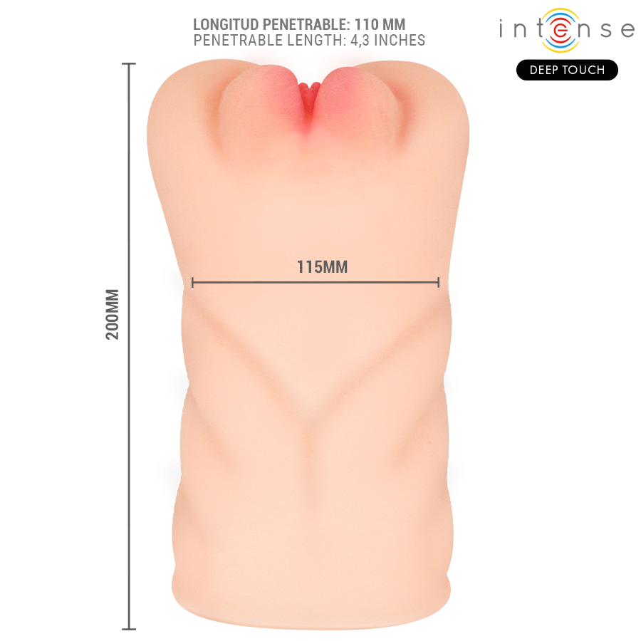 TOUCHER PROFOND INTENSE - MASTURBATEUR VAGINAL KRISTA AVEC SUCCION, VIBRATION ET EFFET VOCAL 1,2 KG