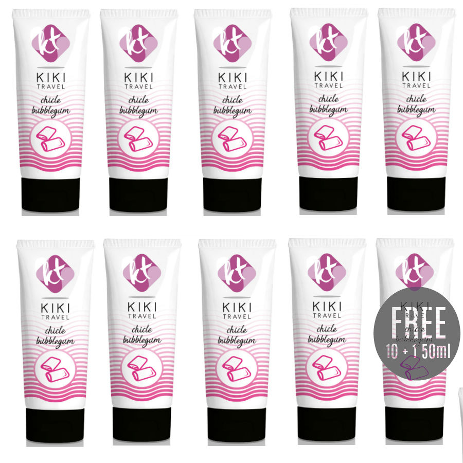 KIKÍ TRAVEL - LUBRIFIANT GOÛT CHEWING-GUM 50ML 10 + 1 GRATUIT