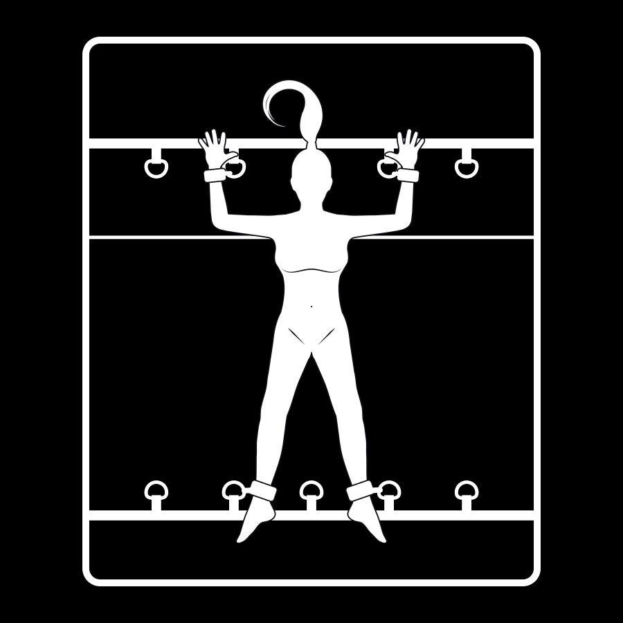 FETISH SOUMIS - ENSEMBLE DE LIENS DE LIT DE LUXE AVEC DOUBLURE EN NÉOPRÈNE
