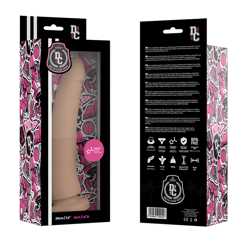 DELTA CLUB - GODEMICHET NATUREL EN SILICONE MÉDICAL 20 CM -O- 4 CM