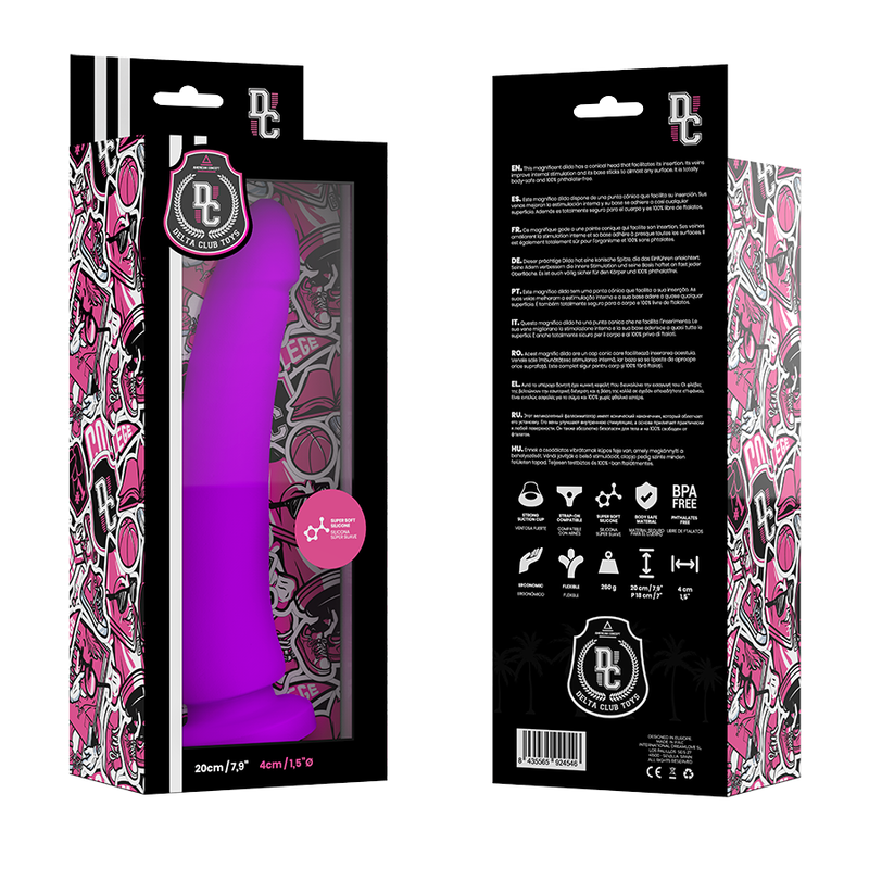 DELTA CLUB - JOUETS GODEMICHET LILAS EN SILICONE MÉDICAL 20 CM -O- 4 CM