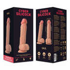 CYBER SILICOCK - GODEMICHET ANNEAU SILICONE LIQUIDE SAUL AVEC 3 ANNEAUX GRATUITS 15.5 CM -O- 4.2 CM