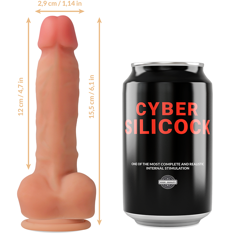 CYBER SILICOCK - ANNEAU-PÉNIS ANSEL AVEC 3 ANNEAUX GRATUITS 15.5 CM -O- 2.9 CM